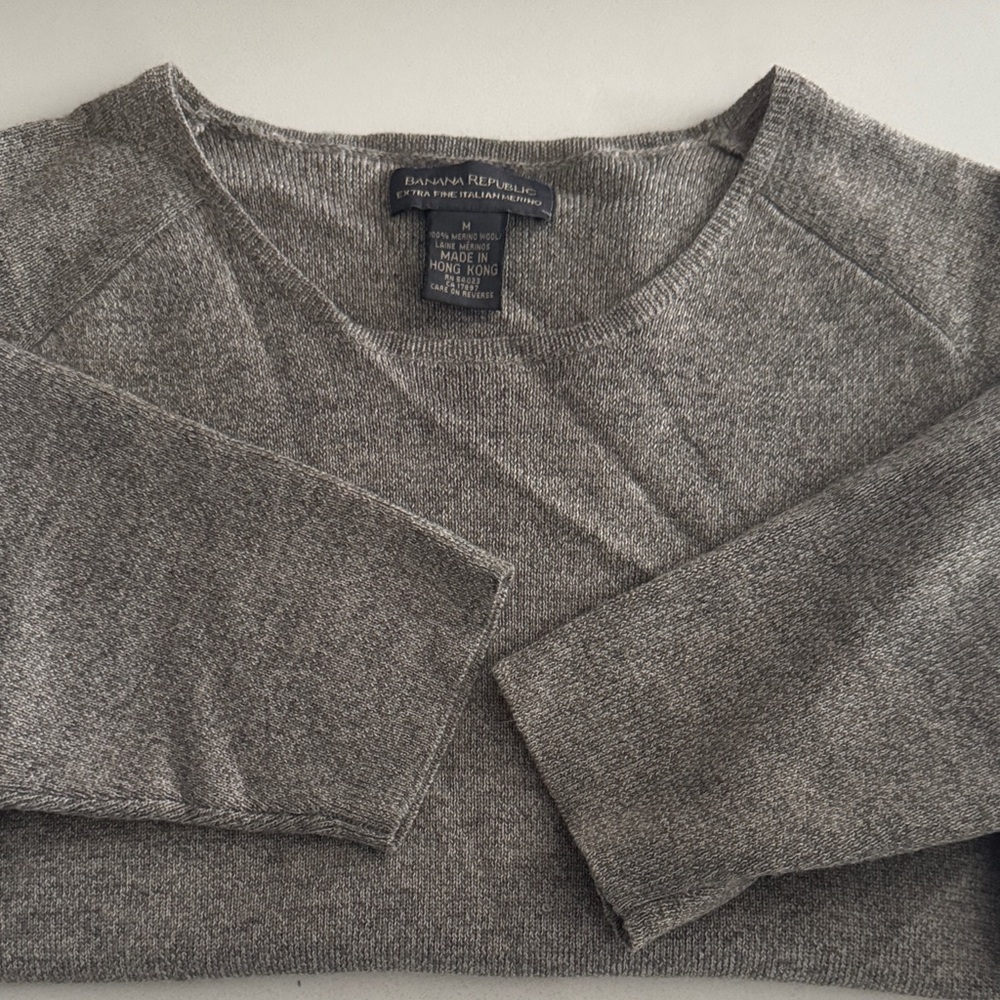 Banana Republic Merino Wool Gray Sweater Cardigan